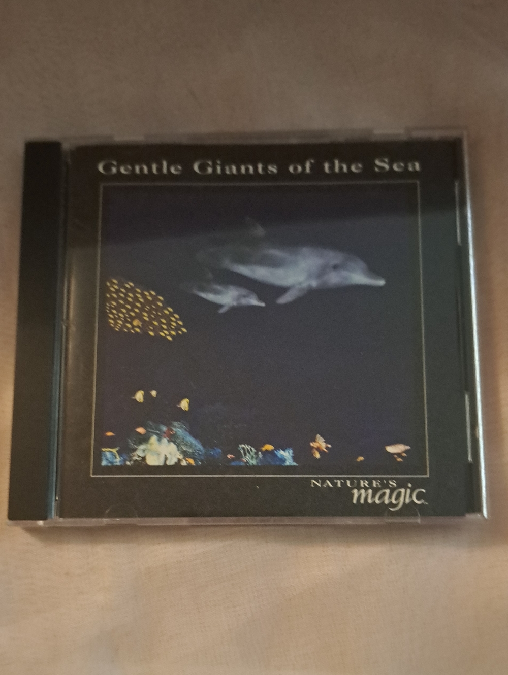 Gentle Giants of the Sea Aquarium Art – Navy Blue with Gold Accents